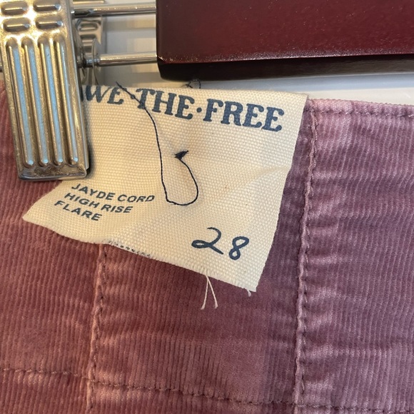 Free People women’s Jade Cord Flare Jeans size 28/6 - Picture 10 of 12